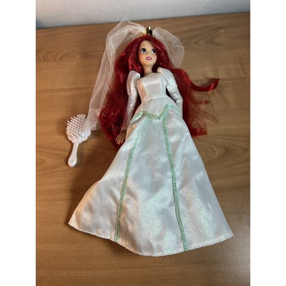 Disney Ariel Wedding Doll The Little Mermaid White Wedding Dress Doll - Picture 1 of 12